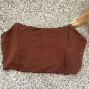 Chocolate brown tube top